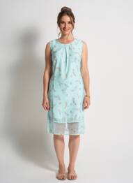 Rochie midi croială fluidă fără mâneci albastru GRIFFON femme