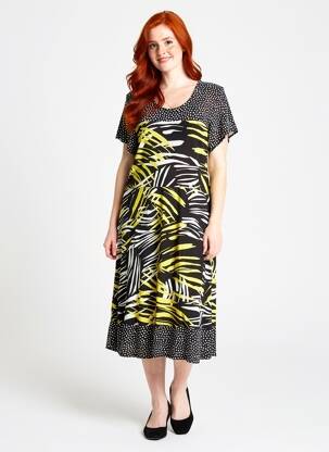 Rochie midi mâneci scurte mâneci scurte negru TELMAIL femeie