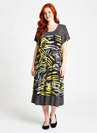 Rochie midi mâneci scurte mâneci scurte negru TELMAIL femme