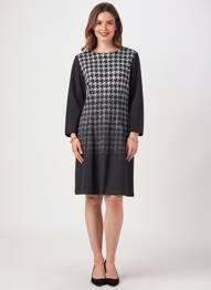 Rochie midi mâneci lungi mâneci lungi negru TELMAIL femeie