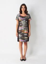 Rochie midi mâneci scurte mâneci scurte negru TELMAIL femme