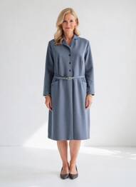 Rochie midi mâneci lungi mâneci lungi albastru 20/20 femme
