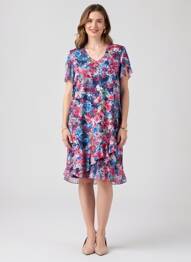 Rochie midi croială fluidă mâneci scurte albastru VALMODE femme