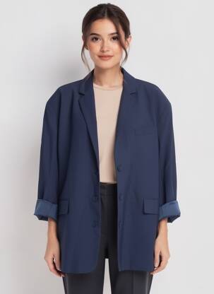 Sacou buzunare albastru AMERICAN VINTAGE femeie