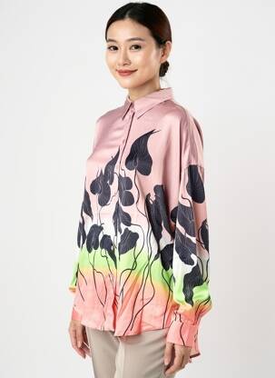 Tunică mâneci lungi guler de bluză roz ESSENTIEL ANTWERP femeie