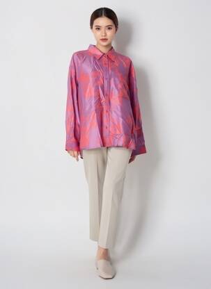 Tunică mâneci lungi guler de bluză roz ESSENTIEL ANTWERP femme