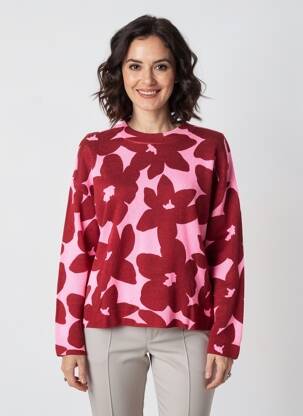 Pulover elasticitate mâneci lungi roz ABSOLUT CASHMERE femeie