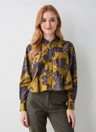 Cămașă imprimeu floral mâneci lungi galben ESSENTIEL ANTWERP femeie