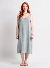 Rochie midi fără mâneci fără mâneci albastru AMERICAN VINTAGE femeie