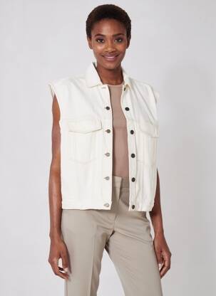 Jachete casual croială dreaptă alb AMERICAN VINTAGE femeie