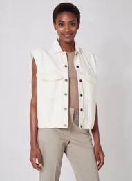 Jachete casual croială dreaptă alb AMERICAN VINTAGE femeie