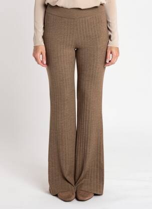 Pantalon evazat elasticitate mărime normală maro ONLY femeie
