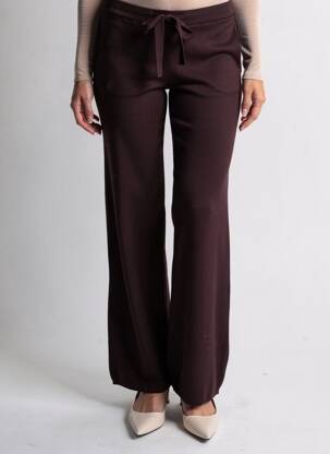 Pantalon drept elasticitate mărime normală violet MAJESTIC FILATURES femeie