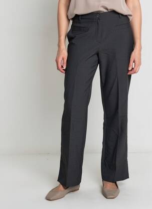 Pantalon drept talie cu cleme mărime normală negru BA&SH femeie