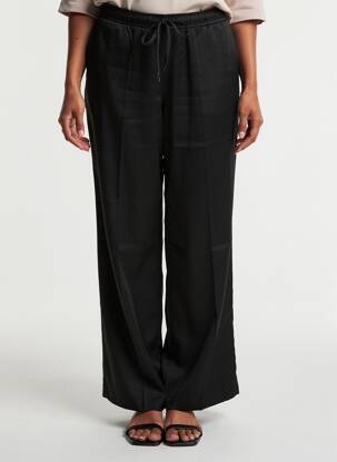 Pantalon larg croială fluidă mărime normală negru AMERICAN VINTAGE femeie