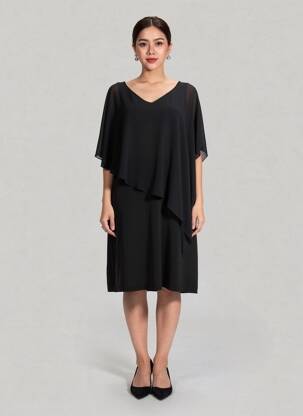 Rochie midi fără mâneci fără mâneci negru SPG WOMAN femeie