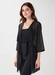 Vestă cu mâneci lungi mâneci lungi negru SPG WOMAN femme