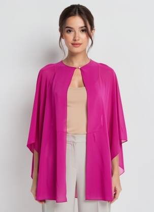 Vestă cu mâneci lungi guler rotund violet SPG WOMAN femeie