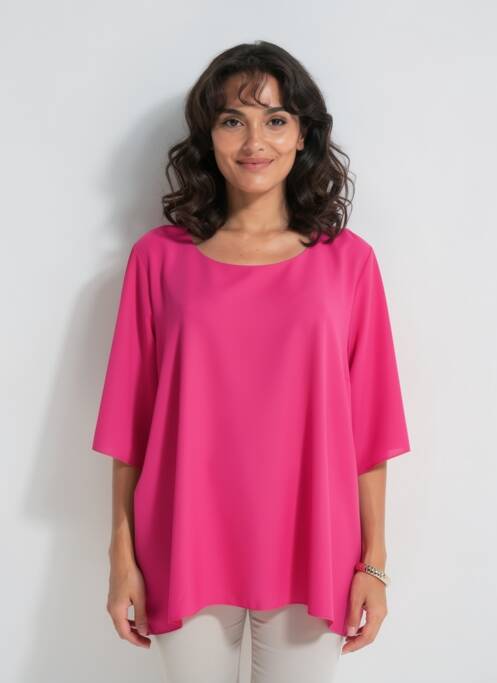 Tunică mâneci scurte guler rotund roz SPG WOMAN femme