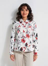 Jachete casual guler de bluză roșu FRANCE RIVOIRE femme