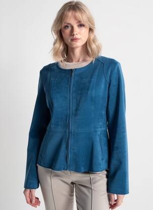 Jachete casual guler rotund albastru DIANE LAURY femeie