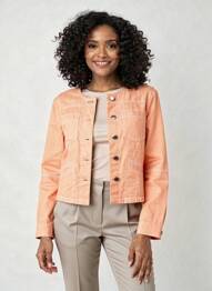 Jachete casual guler rotund portocaliu DIANE LAURY femeie