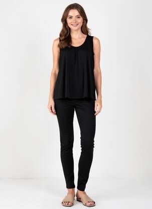 Top fără mâneci fără mâneci negru SPG WOMAN femeie