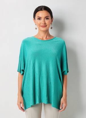 Pulover croială dreaptă fără mâneci albastru D&Z FASHION femeie