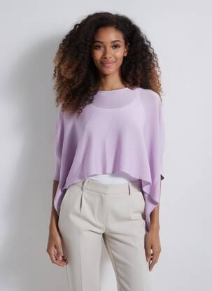 Pulover croială dreaptă fără mâneci violet D&Z FASHION femeie