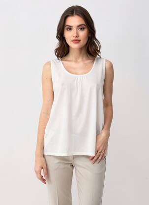 Top croială fluidă fără mâneci alb SPG WOMAN femeie