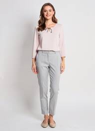 Top țesătură crep mâneci 3/4 roz DIANE LAURY femeie