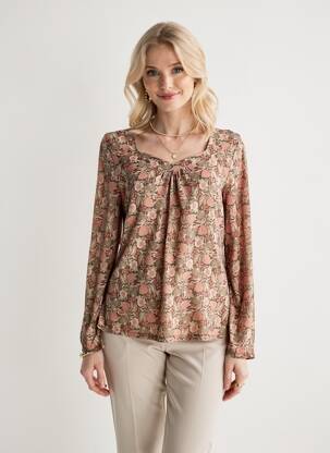 Tricou mâneci lungi mâneci lungi portocalie DIANE LAURY femeie