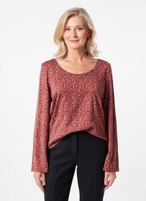 Tricou mâneci lungi mâneci lungi roz C'EST BEAU LA VIE femeie
