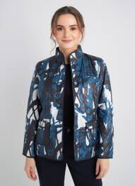 Jachete casual buzunare albastru CONCEPT K femme