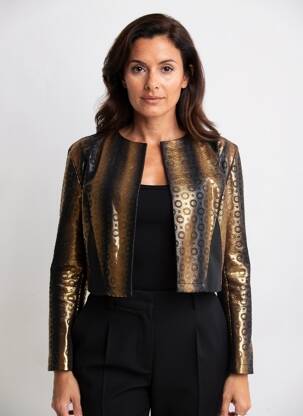 Jachete casual guler rotund negru VETISTYLE femeie