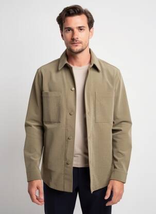 Jachete casual închidere cu nasturi pe față verde HUGO BOSS bărbat