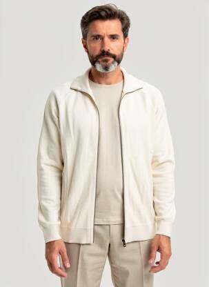 Vestă cu mâneci lungi plasă fină bej HUGO BOSS bărbat