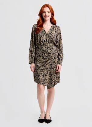 Rochie scurtă mâneci lungi mâneci lungi negru SEE U SOON femeie