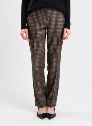 Pantalon slim elasticitate mărime normală negru LEO & UGO femeie