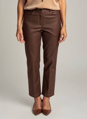 Pantalon drept elasticitate mărime normală maro JUMFIL femeie