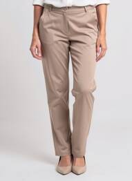 Pantalon chino țesătură poplin mărime normală bej JUMFIL femme
