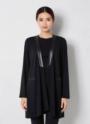 Jachete casual croială cambrată negru JUMFIL femeie