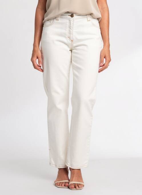Pantalon drept elasticitate mărime normală alb ELISA CAVALETTI femme