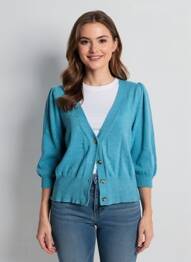 Vestă cu mâneci lungi mâneci 3/4 albastru QUATTRO femme