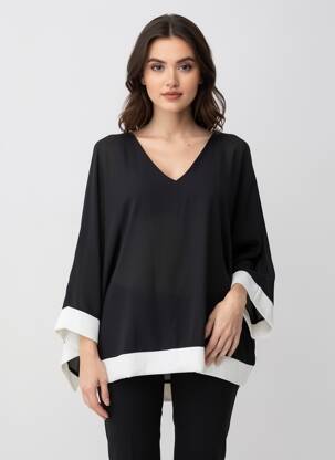 Bluză mâneci lungi mâneci lungi negru QUATTRO femeie