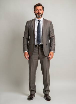 Costume de oraș croială costum gri HUGO BOSS bărbat