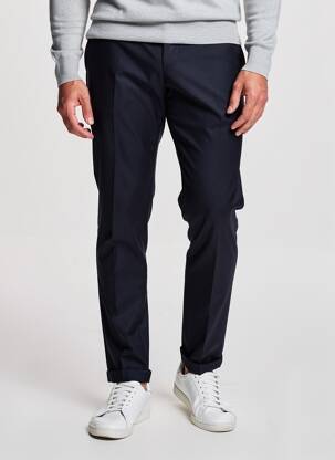 Pantalon slim talie cu cleme mărime normală albastru HUGO BOSS bărbat