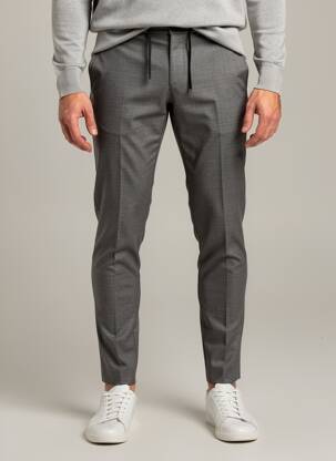 Pantalon chino țesătură melanj mărime normală gri PAL ZILERI bărbat