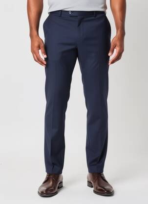 Pantalon slim închidere cu fermoar sub clapetă cu nasturi mărime normală albastru SCABAL bărbat