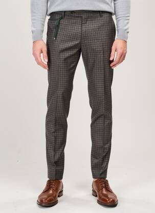 Pantalon slim țesătură melanj mărime normală gri TASCAMERICA BY BERWICH bărbat